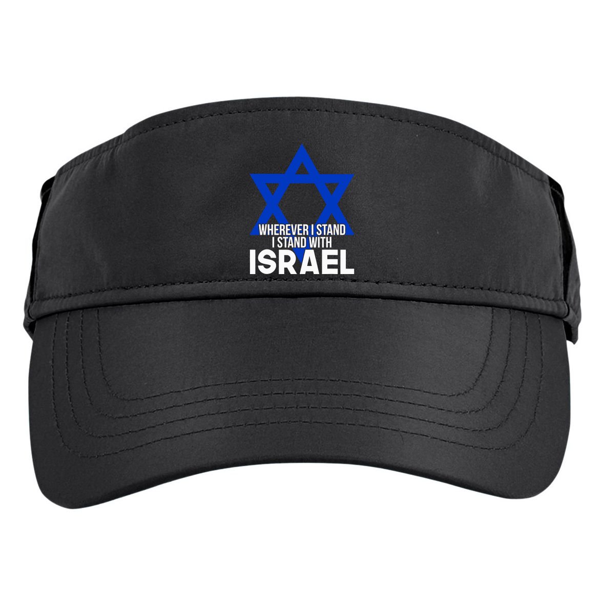 Wherever I Stand I Stand With Israel Adult Drive Performance Visor