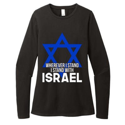 Wherever I Stand I Stand With Israel Womens CVC Long Sleeve Shirt