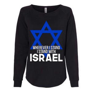 Wherever I Stand I Stand With Israel Womens California Wash Sweatshirt