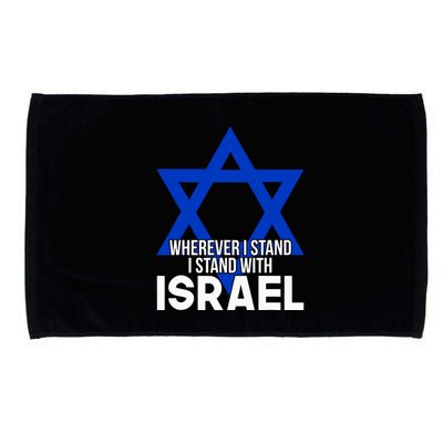 Wherever I Stand I Stand With Israel Microfiber Hand Towel