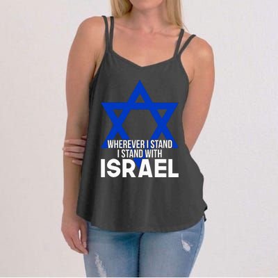 Wherever I Stand I Stand With Israel Women's Strappy Tank