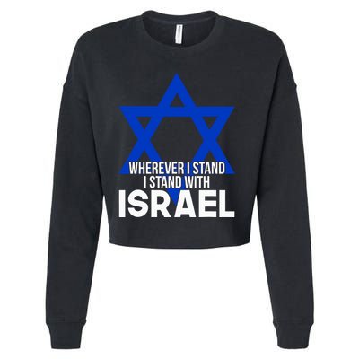 Wherever I Stand I Stand With Israel Cropped Pullover Crew