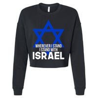 Wherever I Stand I Stand With Israel Cropped Pullover Crew