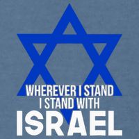 Wherever I Stand I Stand With Israel Garment-Dyed Sweatshirt