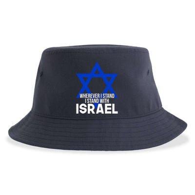Wherever I Stand I Stand With Israel Sustainable Bucket Hat
