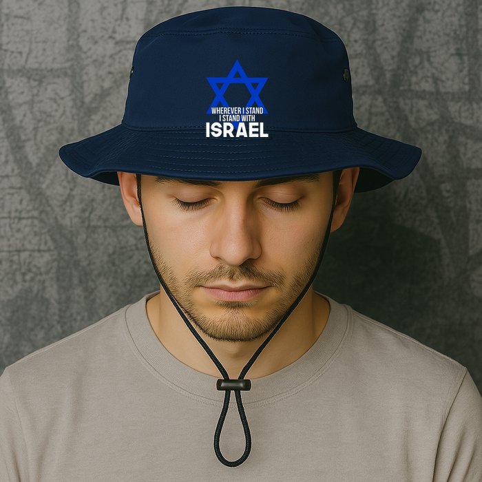 Wherever I Stand I Stand With Israel Bucket Hat
