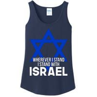 Wherever I Stand I Stand With Israel Ladies Essential Tank