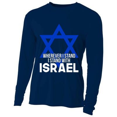 Wherever I Stand I Stand With Israel Cooling Performance Long Sleeve Crew