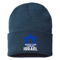 Wherever I Stand I Stand With Israel Sustainable Knit Beanie