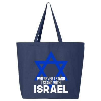 Wherever I Stand I Stand With Israel 25L Jumbo Tote
