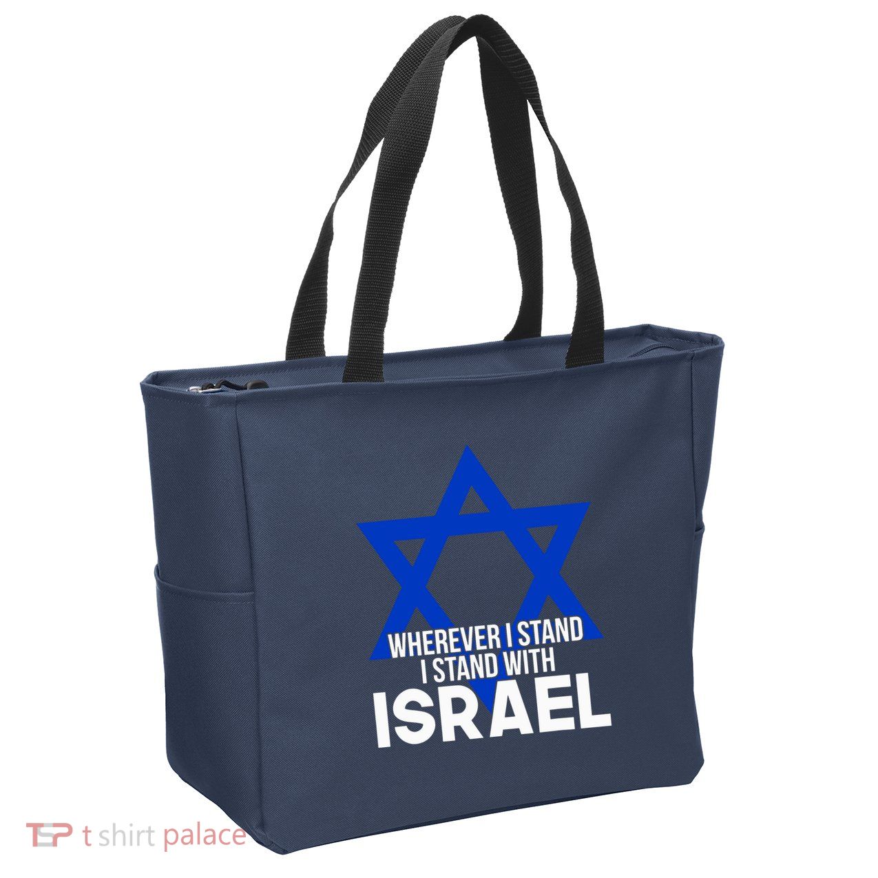 Wherever I Stand I Stand With Israel Zip Tote Bag
