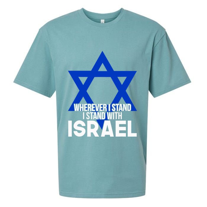 Wherever I Stand I Stand With Israel Sueded Cloud Jersey T-Shirt