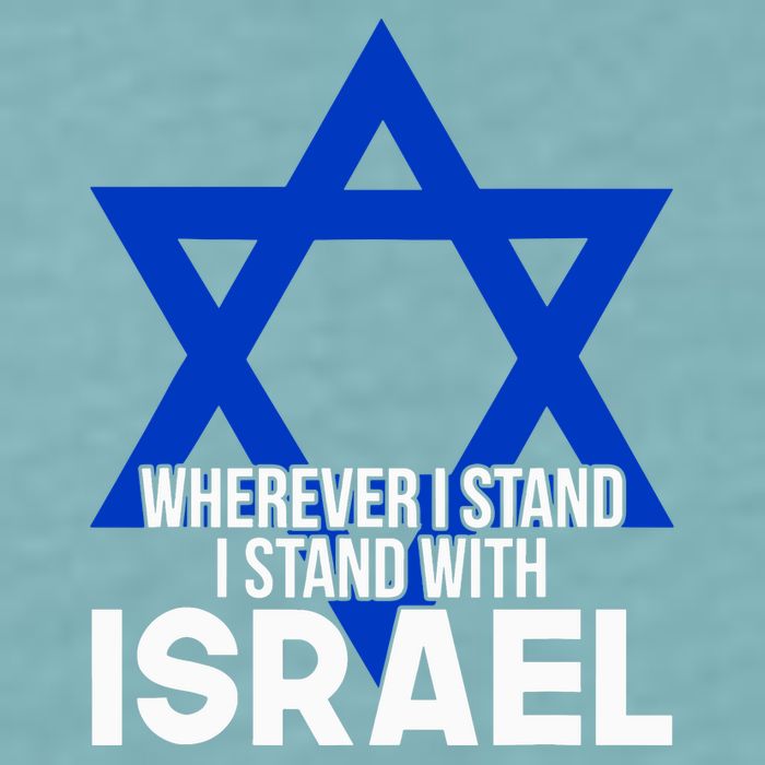 Wherever I Stand I Stand With Israel Sueded Cloud Jersey T-Shirt