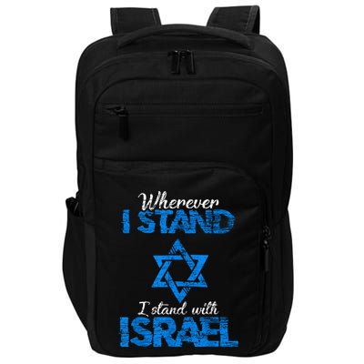 Wherever I Stand I Stand With Israel Impact Tech Backpack