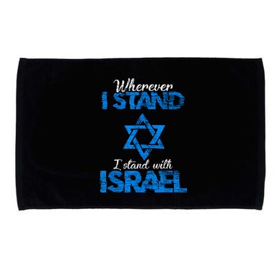 Wherever I Stand I Stand With Israel Microfiber Hand Towel