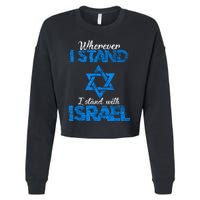 Wherever I Stand I Stand With Israel Cropped Pullover Crew