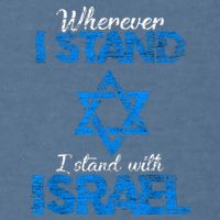 Wherever I Stand I Stand With Israel Garment-Dyed Sweatshirt