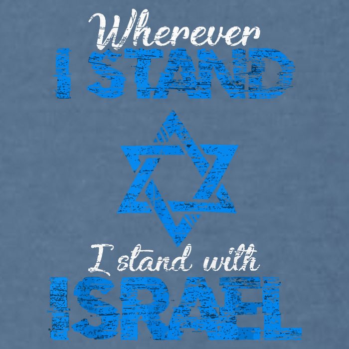 Wherever I Stand I Stand With Israel Garment-Dyed Sweatshirt