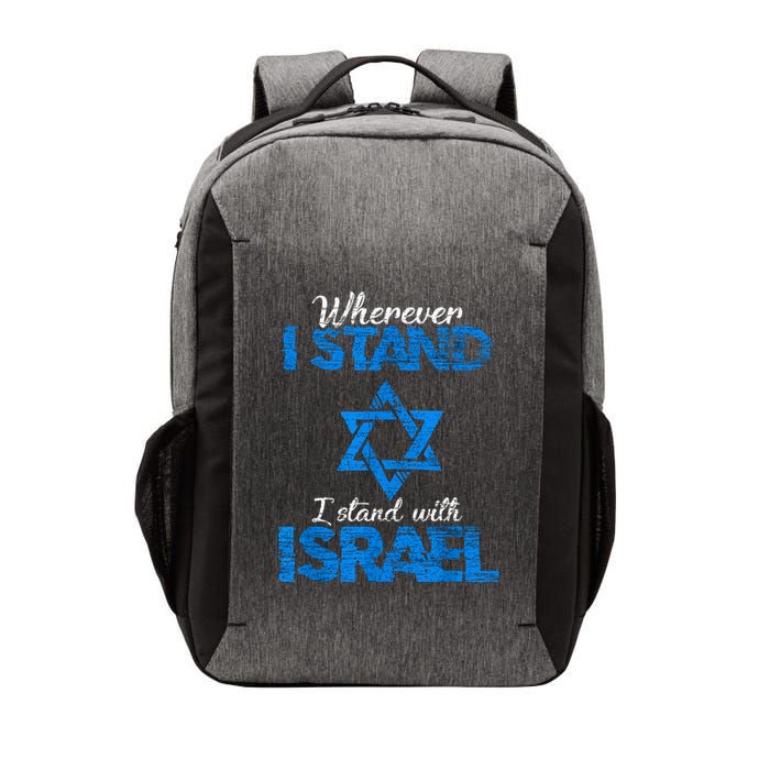 Wherever I Stand I Stand With Israel Vector Backpack