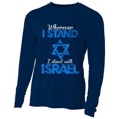 Wherever I Stand I Stand With Israel Cooling Performance Long Sleeve Crew