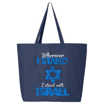Wherever I Stand I Stand With Israel 25L Jumbo Tote