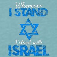 Wherever I Stand I Stand With Israel Sueded Cloud Jersey T-Shirt