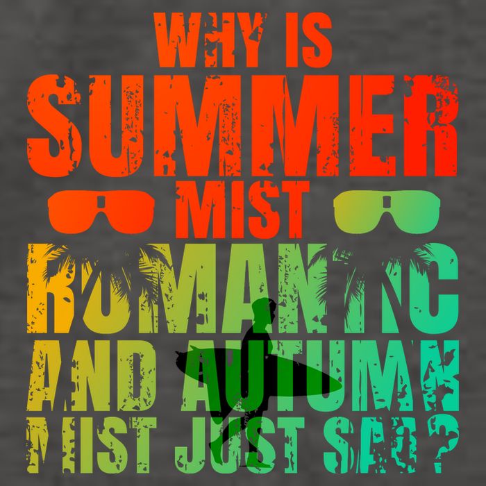 Why Is Summer Mist Romantic And Autumn Mist Just Sad Vector Backpack