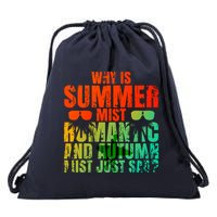 Why Is Summer Mist Romantic And Autumn Mist Just Sad Drawstring Bag