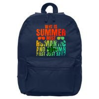 Why Is Summer Mist Romantic And Autumn Mist Just Sad 16 in Basic Backpack