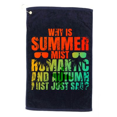 Why Is Summer Mist Romantic And Autumn Mist Just Sad Golf Towel