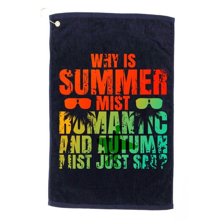 Why Is Summer Mist Romantic And Autumn Mist Just Sad Golf Towel
