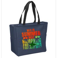 Why Is Summer Mist Romantic And Autumn Mist Just Sad Zip Tote Bag