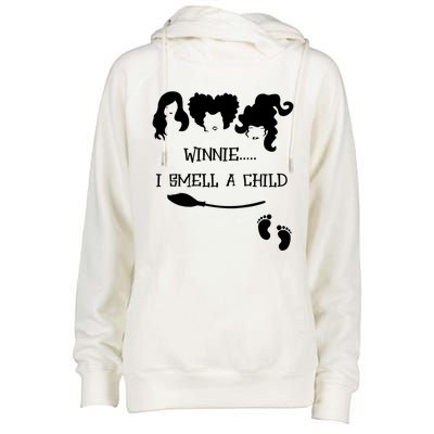 Winnie I Smell A Child Halloween Pregnancy Announcet Gift Womens Funnel Neck Pullover Hood