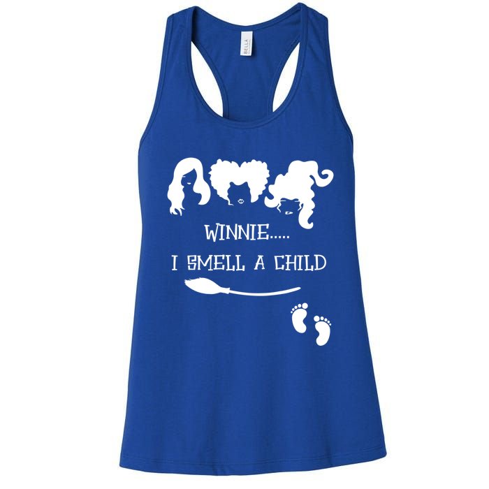 Winnie I Smell A Child Halloween Pregnancy Announcet Gift Women's Racerback Tank