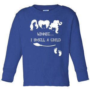 Winnie I Smell A Child Halloween Pregnancy Announcet Gift Toddler Long Sleeve Shirt