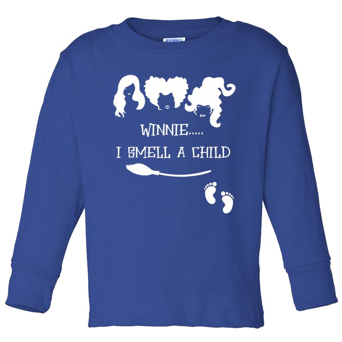 Winnie I Smell A Child Halloween Pregnancy Announcet Gift Toddler Long Sleeve Shirt