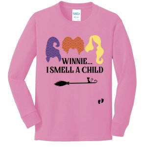 Winnie I Smell A Child Halloween Pregnancy Announcet Mom Gift Kids Long Sleeve Shirt