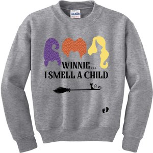 Winnie I Smell A Child Halloween Pregnancy Announcet Mom Gift Kids Sweatshirt