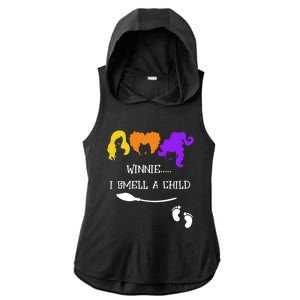 Winnie I Smell A Child Halloween Pregnancy Announcet Gift Ladies PosiCharge Tri-Blend Wicking Draft Hoodie Tank