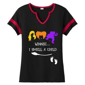 Winnie I Smell A Child Halloween Pregnancy Announcet Gift Ladies Halftime Notch Neck Tee