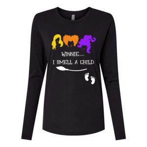 Winnie I Smell A Child Halloween Pregnancy Announcet Gift Womens Cotton Relaxed Long Sleeve T-Shirt