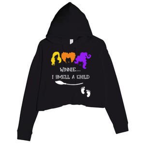 Winnie I Smell A Child Halloween Pregnancy Announcet Gift Crop Fleece Hoodie