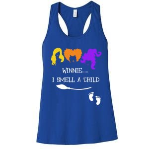 Winnie I Smell A Child Halloween Pregnancy Announcet Gift Women's Racerback Tank