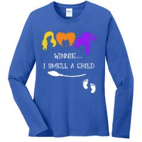 Winnie I Smell A Child Halloween Pregnancy Announcet Gift Ladies Long Sleeve Shirt