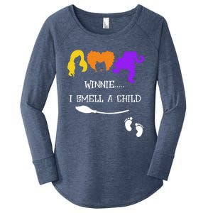 Winnie I Smell A Child Halloween Pregnancy Announcet Gift Women's Perfect Tri Tunic Long Sleeve Shirt