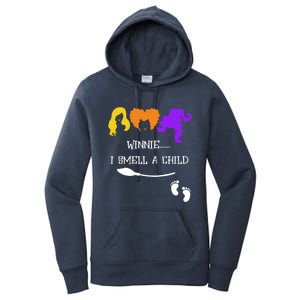 Winnie I Smell A Child Halloween Pregnancy Announcet Gift Women's Pullover Hoodie