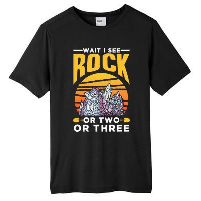 Wait I See A Rock Or Two Or Three Geologist Geology Stone Tall Fusion ChromaSoft Performance T-Shirt