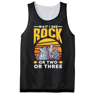 Wait I See A Rock Or Two Or Three Geologist Geology Stone Mesh Reversible Basketball Jersey Tank