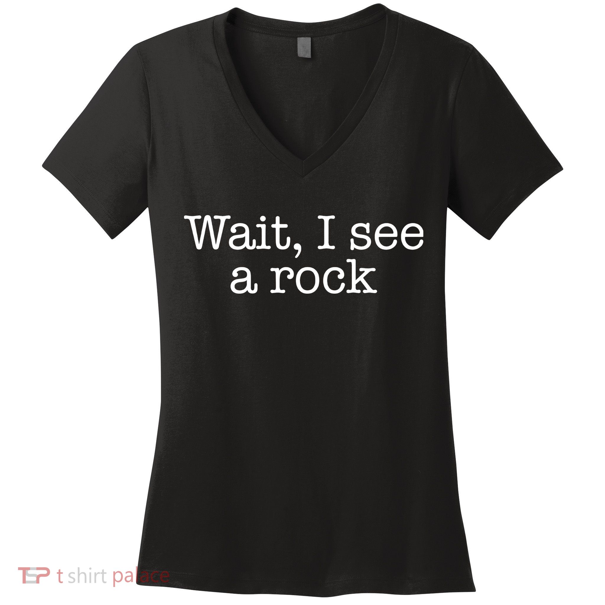 Wait I See A Rock Geology Teacher Women's V-Neck T-Shirt