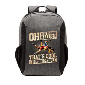 Wrestling I Throw People Funny Gift For Wrestler Backside  Vector Backpack